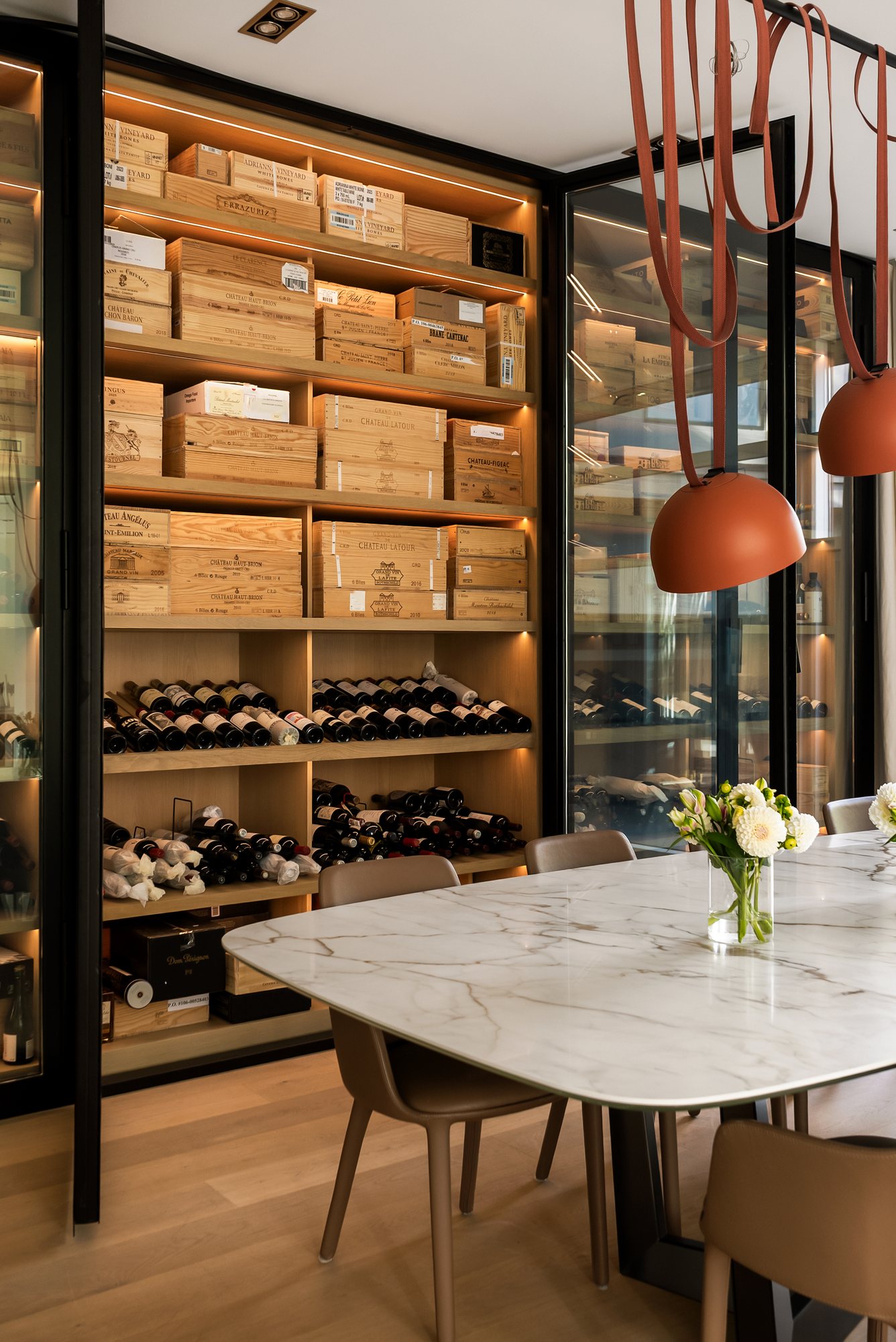 Dining area and wine display